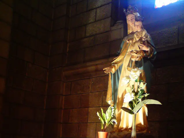 Women embarking on a spiritual journey to the Piekary Shrine in Poland, led by female religious...