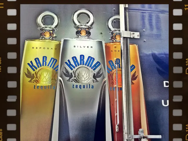 In this image, there are bottles contains some text.